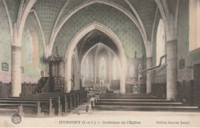 HURIGNY-Carte postale Flo ROYER LICHTER intérieur église.PNG